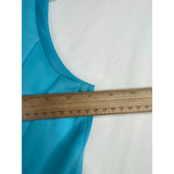 Cynthia Rowley Knee Length Sleeveless Cutout Detail‎ Bottom size 8 Blue - Picture 6 of 8